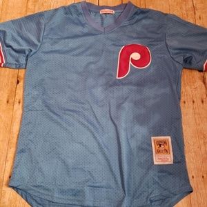 Bryce Harper Retro Blue Phillies BP Jersey Size XL